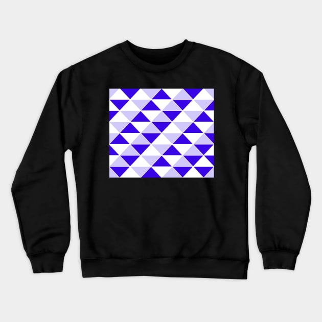 Abstract Triangles pattern - blue and white. Crewneck Sweatshirt by kerens